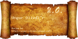 Ungor Olivér névjegykártya