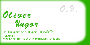 oliver ungor business card